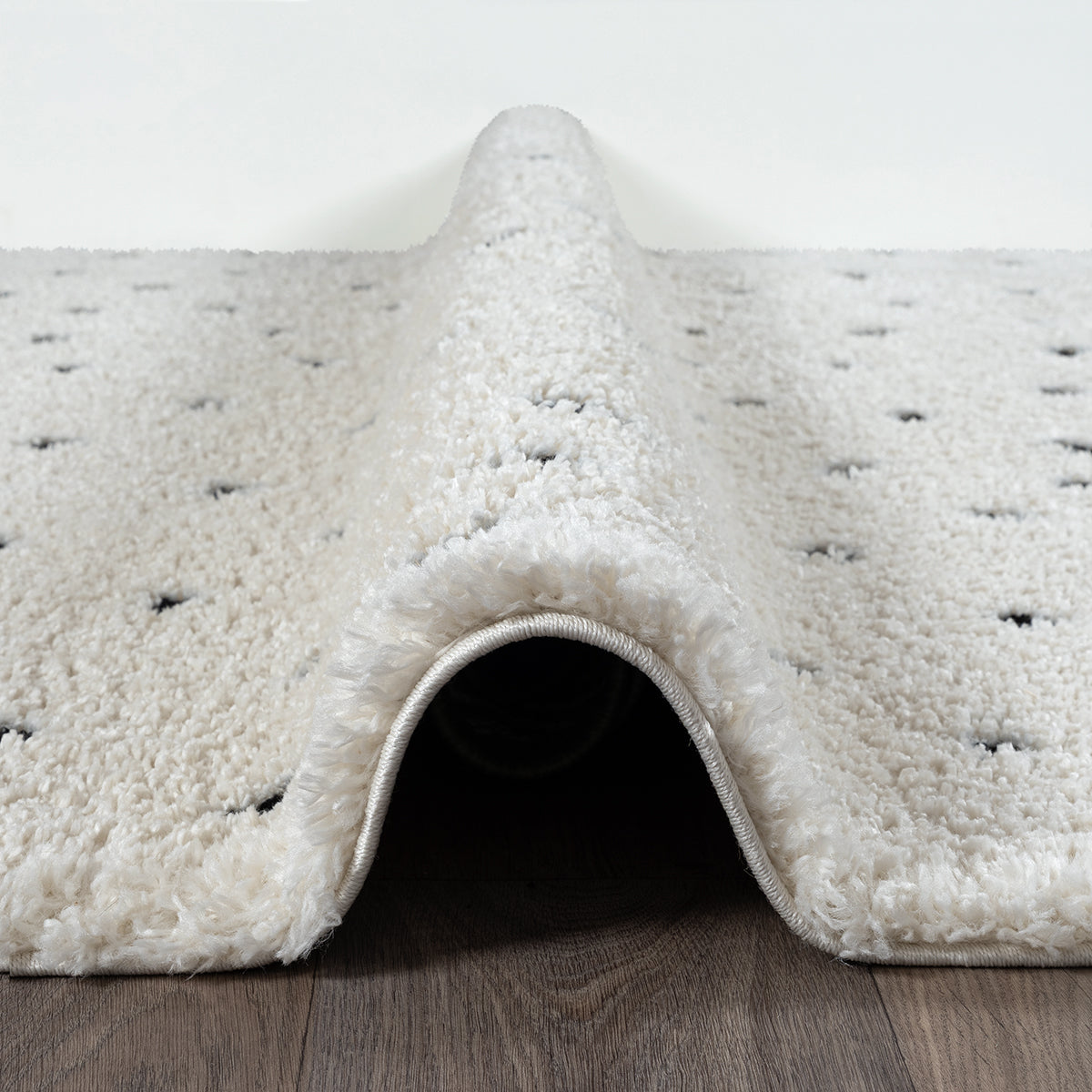 Vloerkleed Ideal Shaggy Crème 80406 – Hoogpolig op Jute Rugzijde – ronde uitvoering in beeld