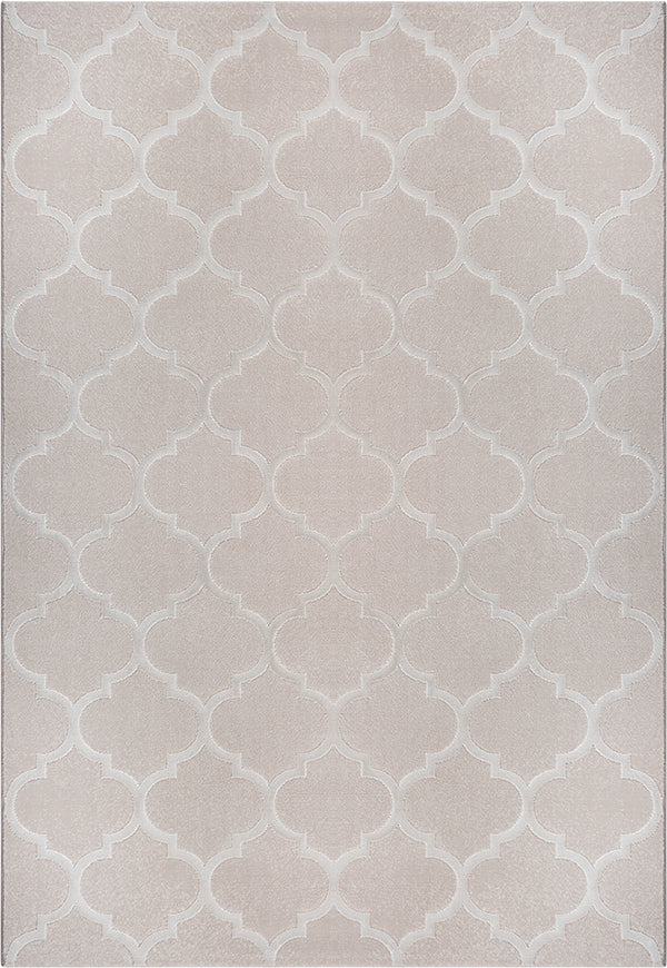 Vloerkleed Studio Beige – Oosters Medaillon met Vintage Uitstraling – bovenaanzicht