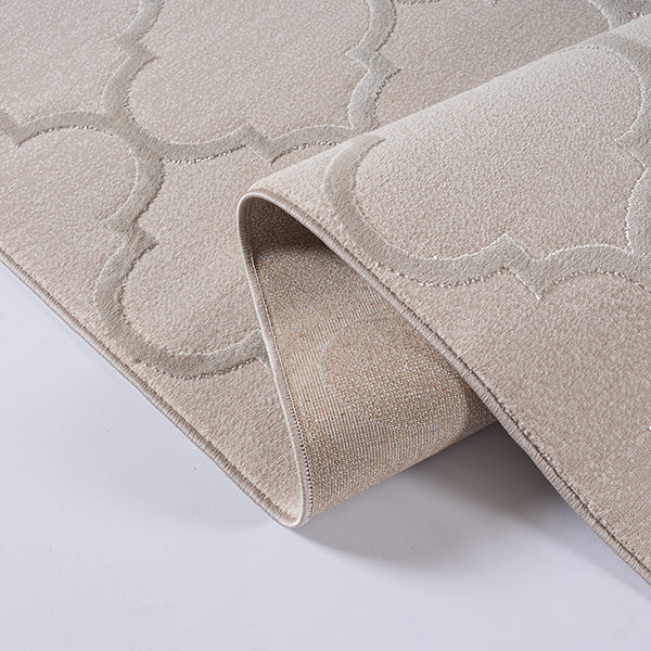 Vloerkleed Studio Beige – Oosters Medaillon met Vintage Uitstraling – detail van de pool