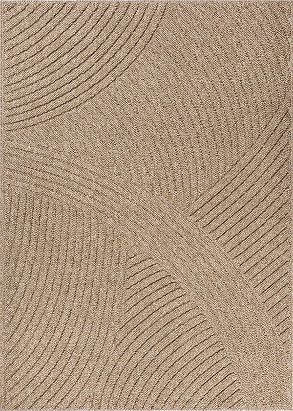 Vloerkleed Kos 7218 Naturel – Geweven Boho Kleed in Natuurtinten – bovenaanzicht