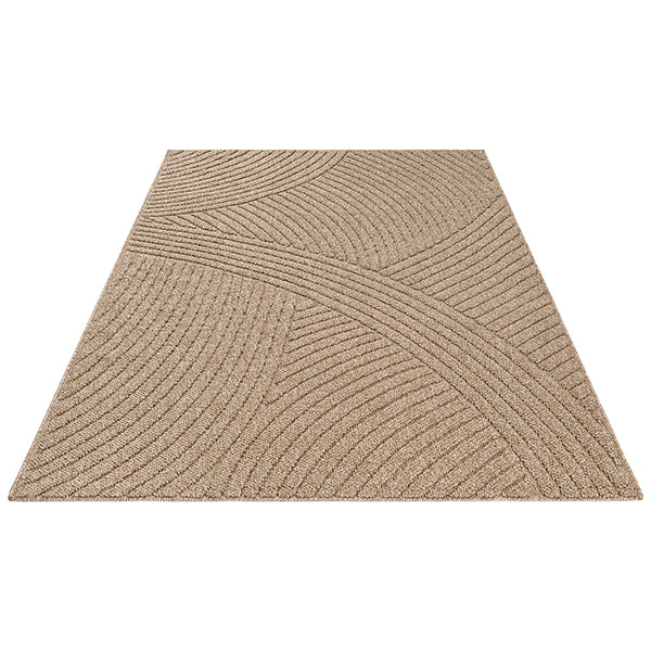 Vloerkleed Kos 7218 Naturel – Geweven Boho Kleed in Natuurtinten – sfeerimpressie in de slaapkamer