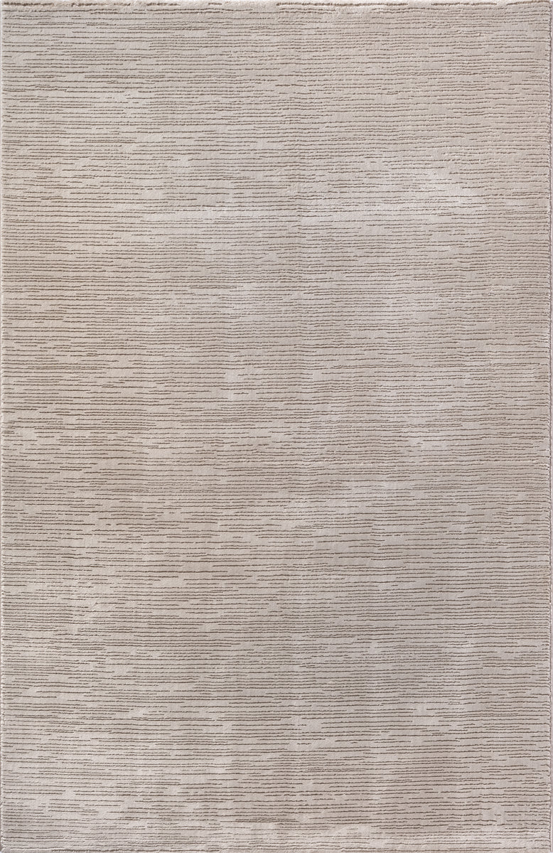 Vloerkleed Sign 1984 Beige – Zandtint met Geweven Reliëfvlakken – bovenaanzicht