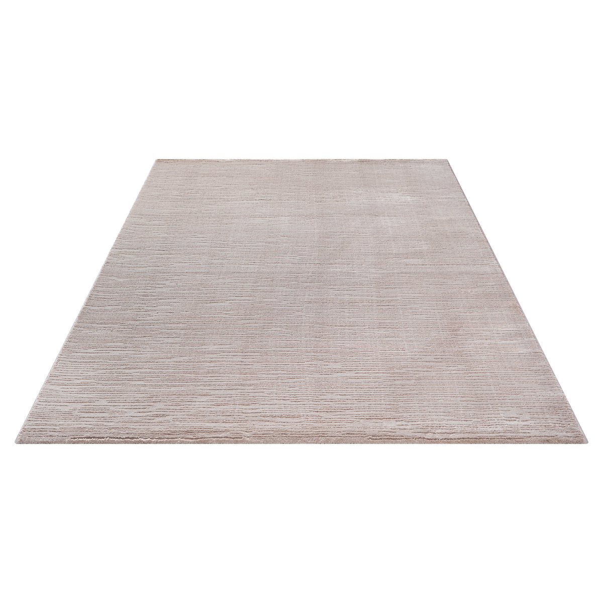 Vloerkleed Sign 1984 Beige – Zandtint met Geweven Reliëfvlakken – hoek met juten rugzijde