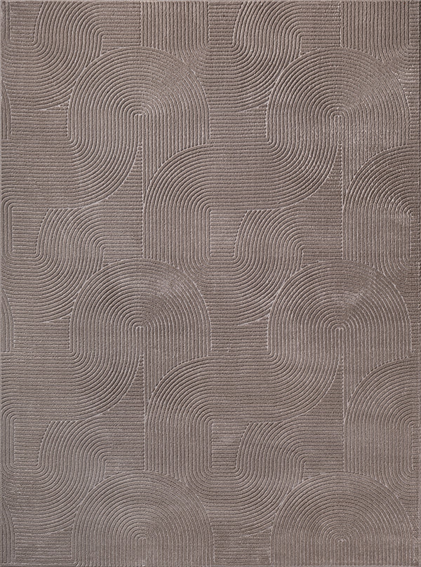 Vloerkleed Stilo 390 Beige – Geweven laagpolig in acht maten – bovenaanzicht