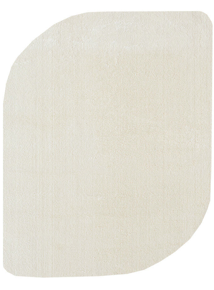Vloerkleed Loft Shape 46 Crème – Licht Vormenmotief met Stevige Rug – bovenaanzicht van het volledige kleed