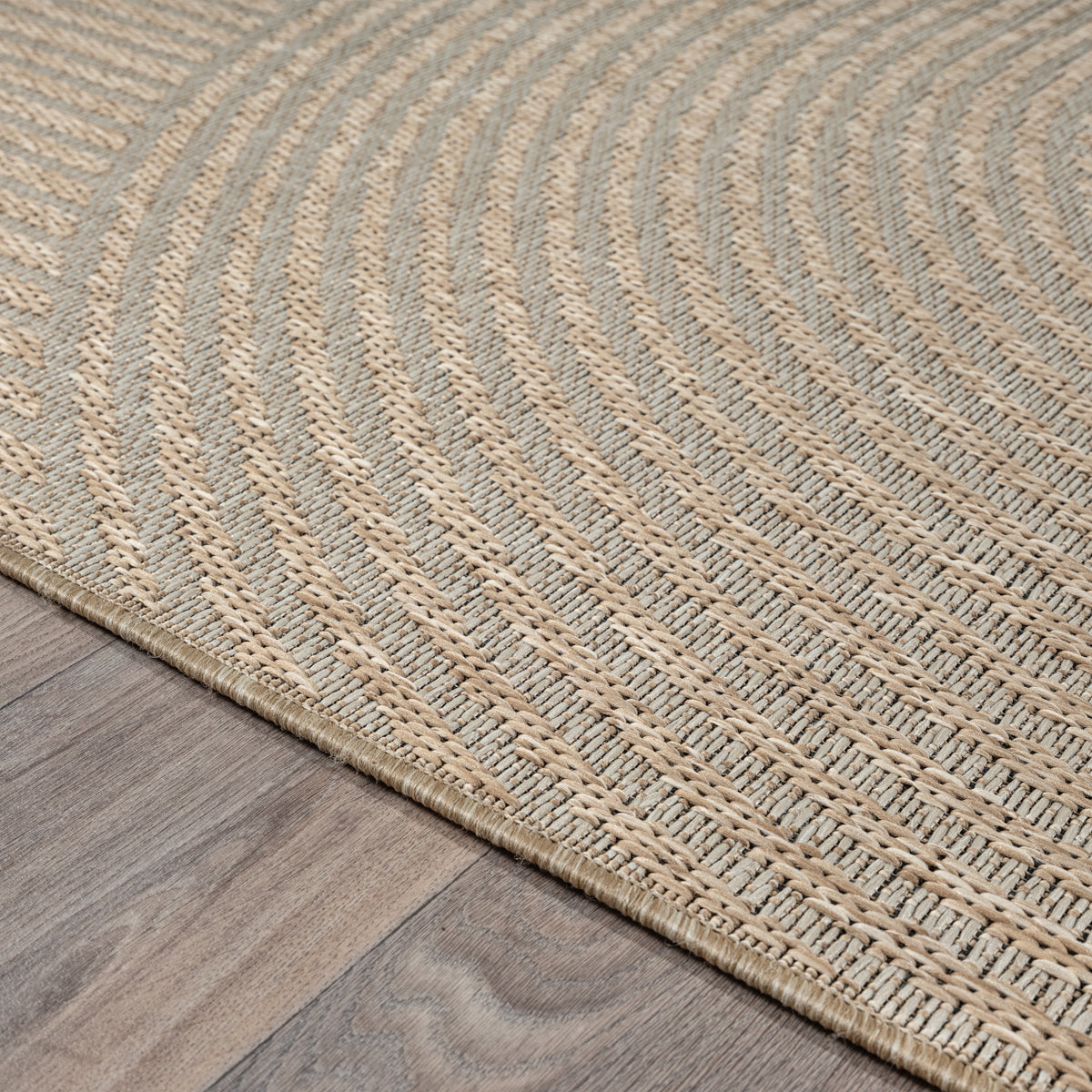 Vloerkleed Maestro Beige – Licht Buitenkleed met Stevige Sisalstructuur – detail van de sisalstructuur