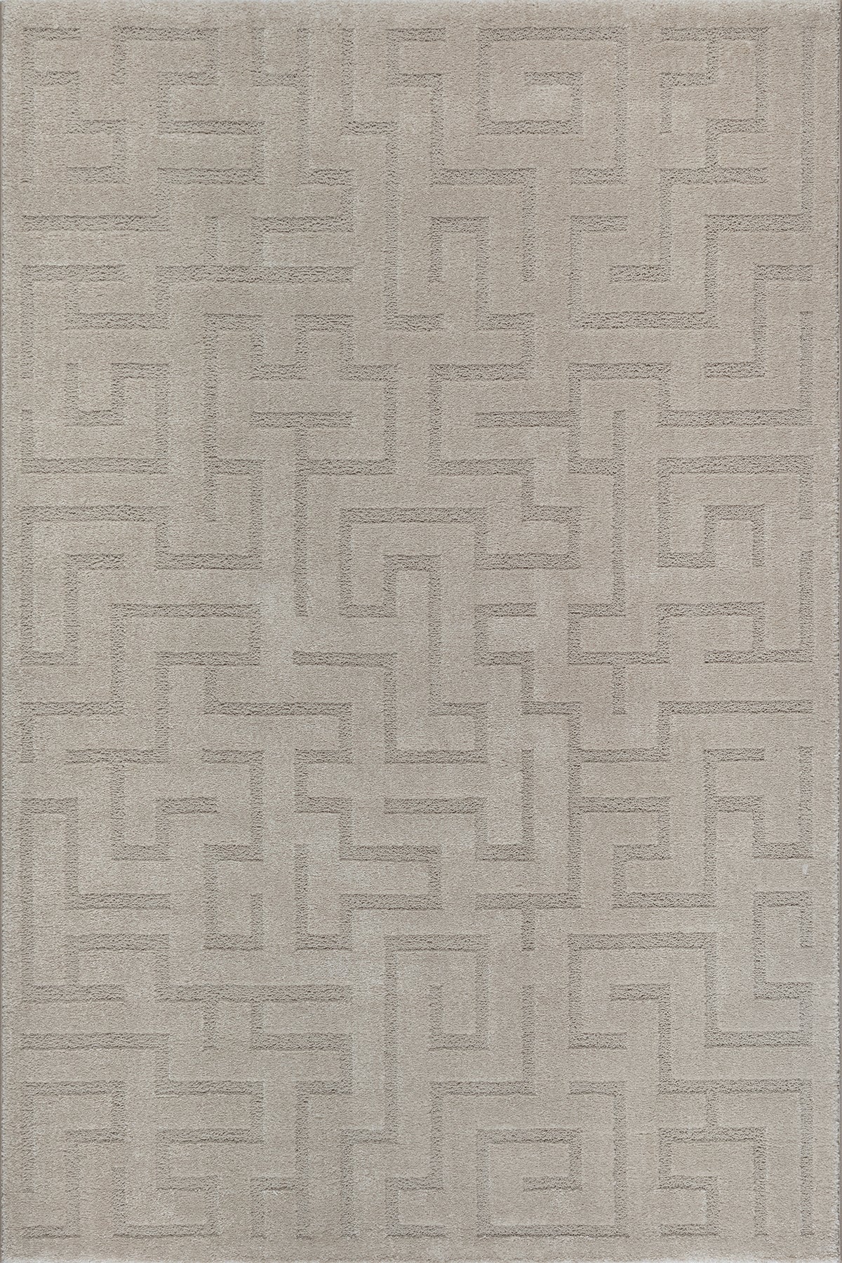 Vloerkleed Eclipse 2455 Beige – Rustig cirkelmotief, geweven – bovenaanzicht