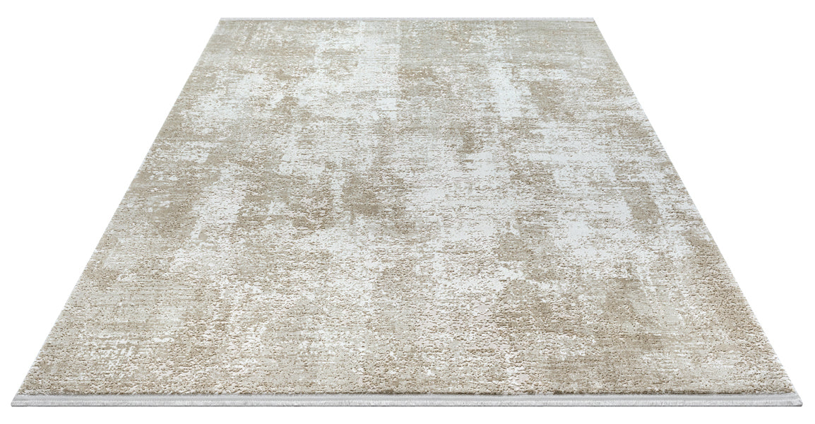 Vloerkleed Fabia Beige 171 – Dicht Geweven Laagpolig met 7 mm Pool – detail van de katoenen rugzijde