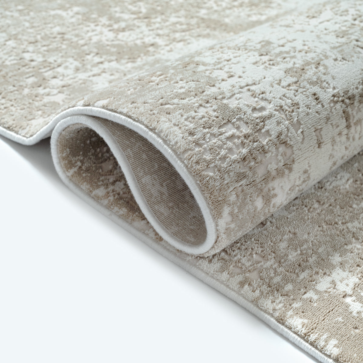 Vloerkleed Fabia Beige 171 – Dicht Geweven Laagpolig met 7 mm Pool – detail van de pool