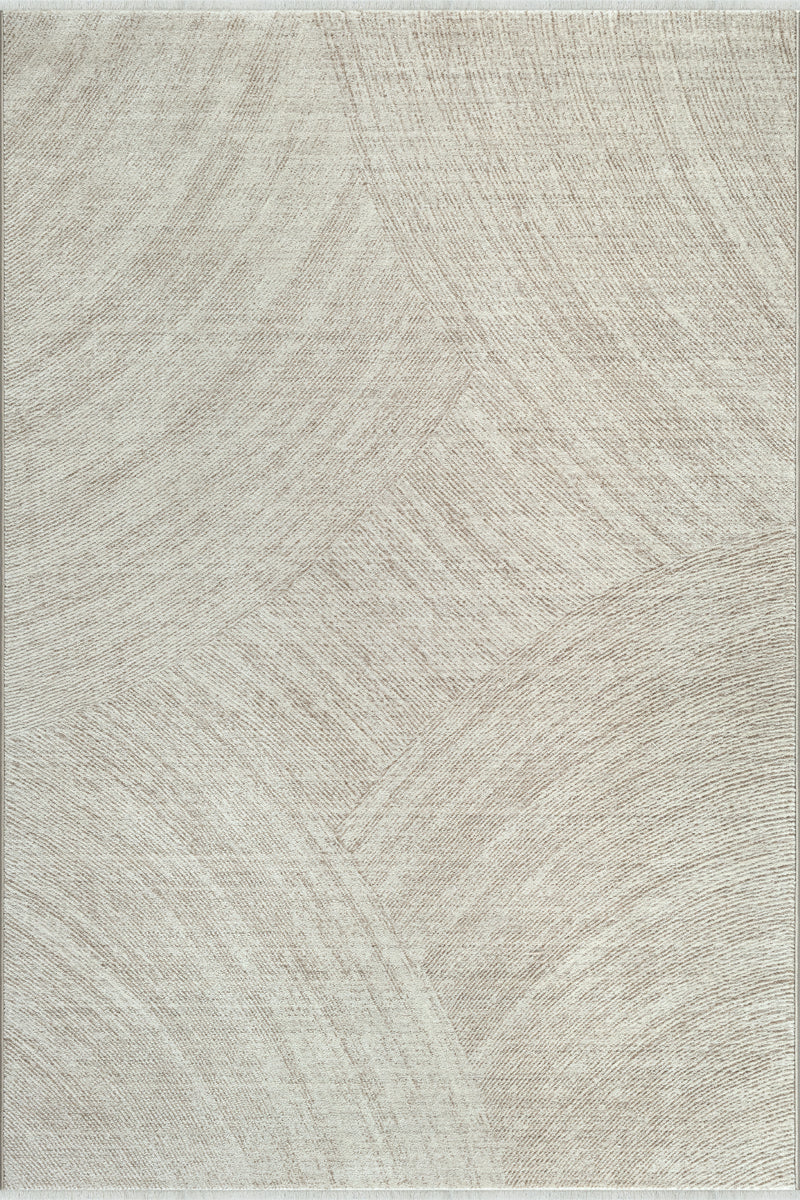 Vloerkleed Flowline 52096 Beige – Compact Laagpolig in Drie Maten – bovenaanzicht