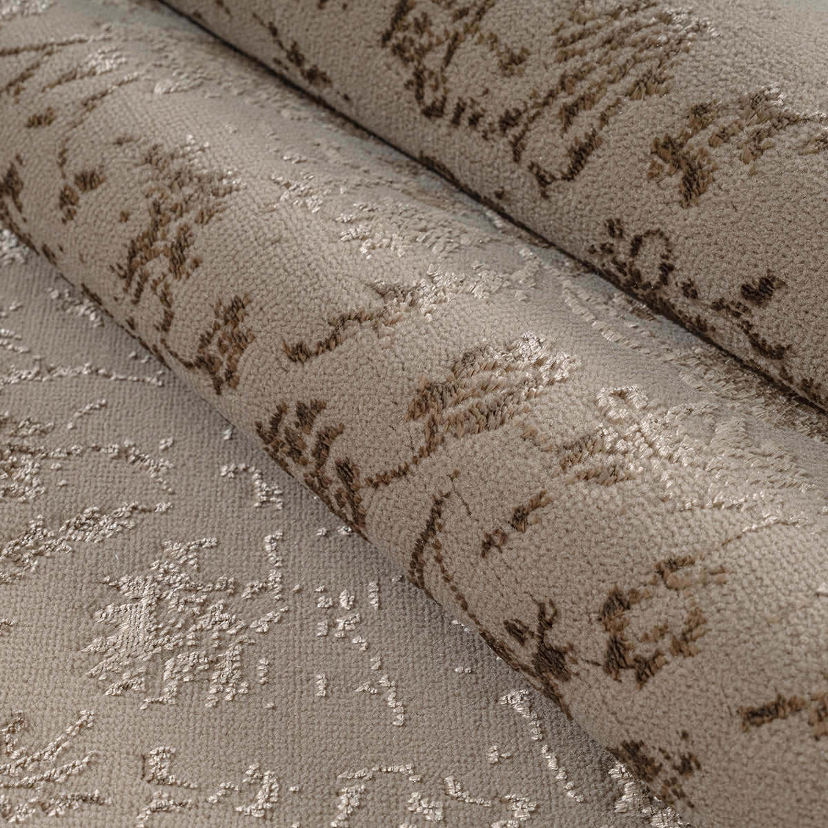 Vloerkleed Creation Donkerbeige – Laagpolig met Warme Tint – detail van de pool