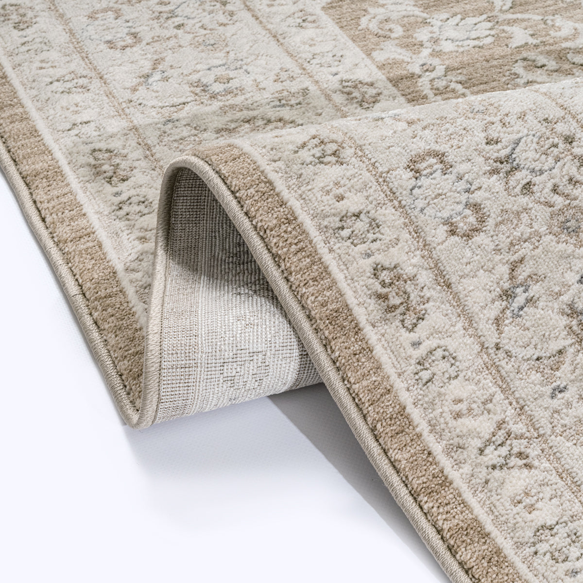 Vloerkleed Flowline 52086 Bruin – Warm Laagpolig Geweven Vloerkleed – sfeerimpressie in de hal