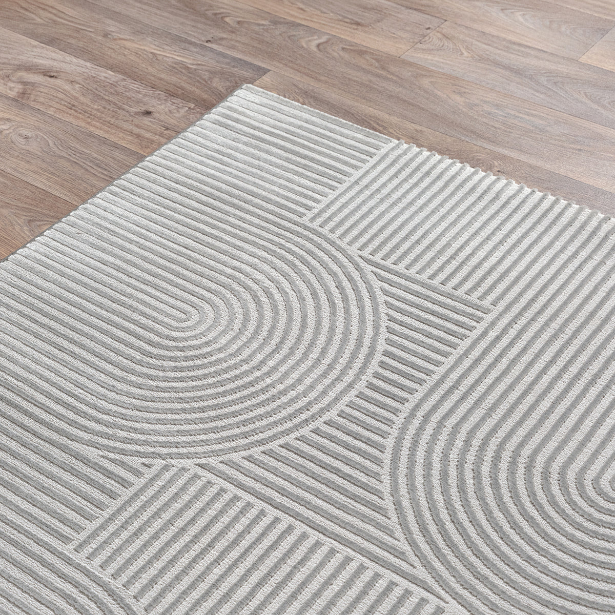 Vloerkleed Studio Grijs – Oosters Patroon in Koel Grijs – detail van de pool