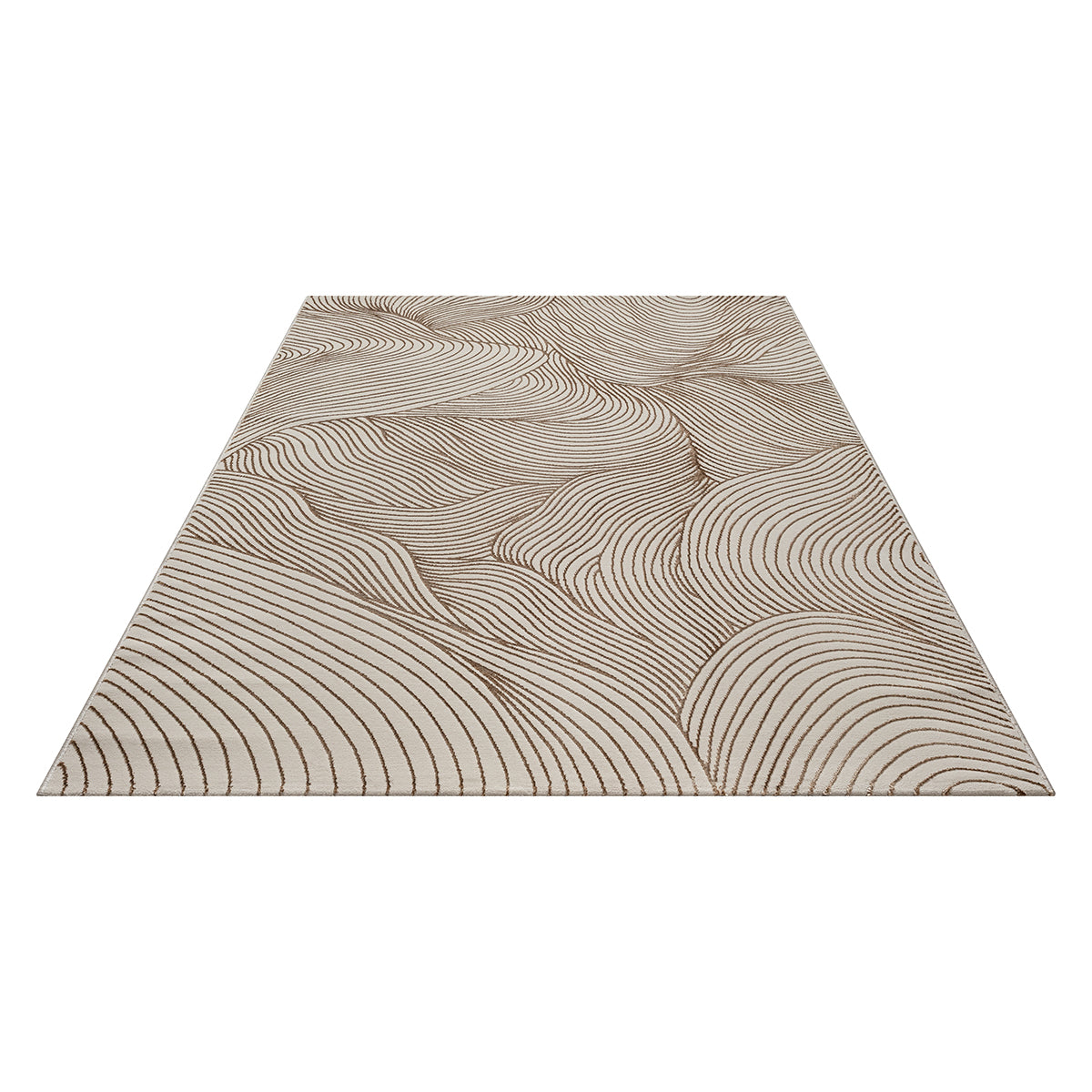 Vloerkleed Creation Beige – Laagpolig Geweven op Juterug – sfeerimpressie in de werkkamer