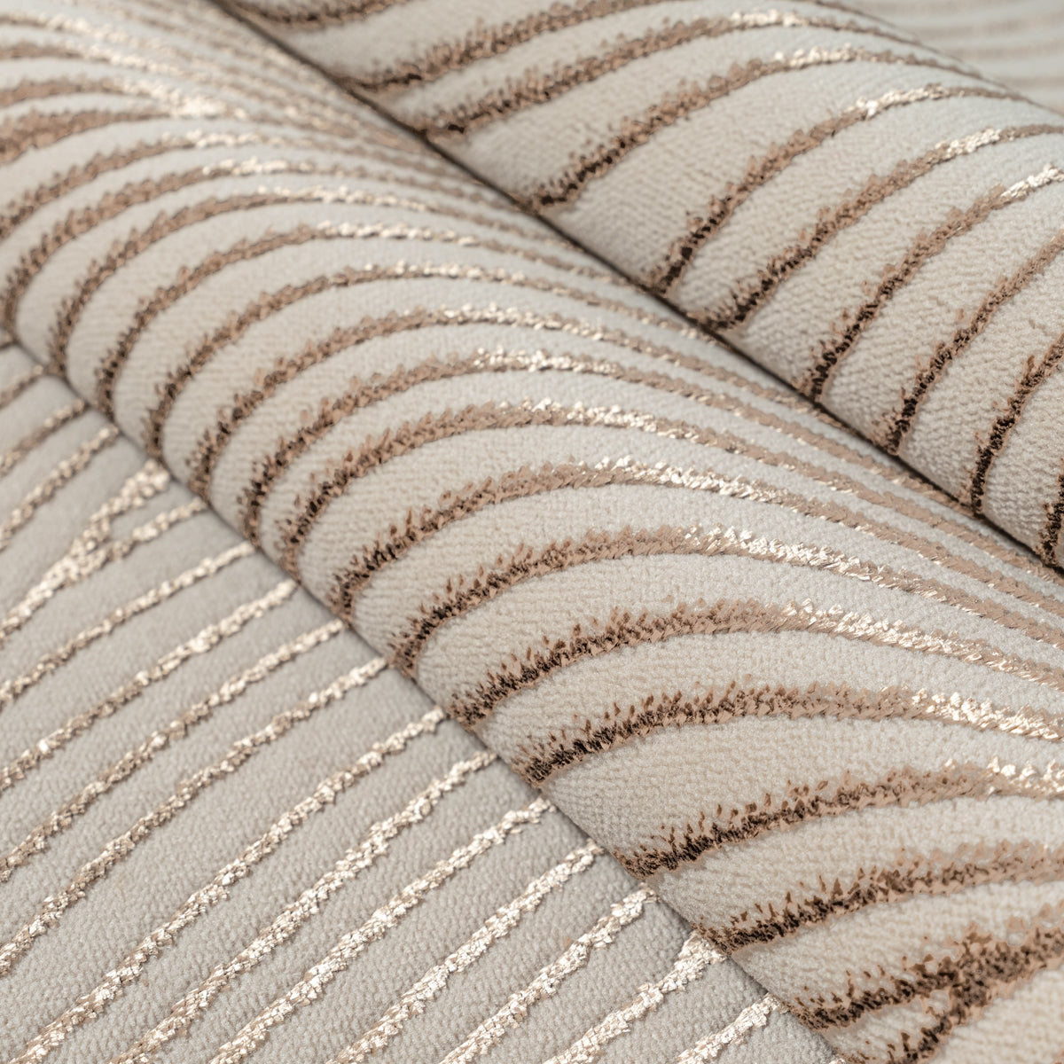 Vloerkleed Creation Beige – Laagpolig Geweven op Juterug – detail van de pool