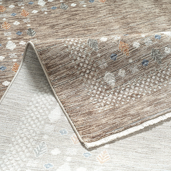 Vloerkleed Valeria 92243 Donkerbeige – warme tint met korte pool – detail van de pool