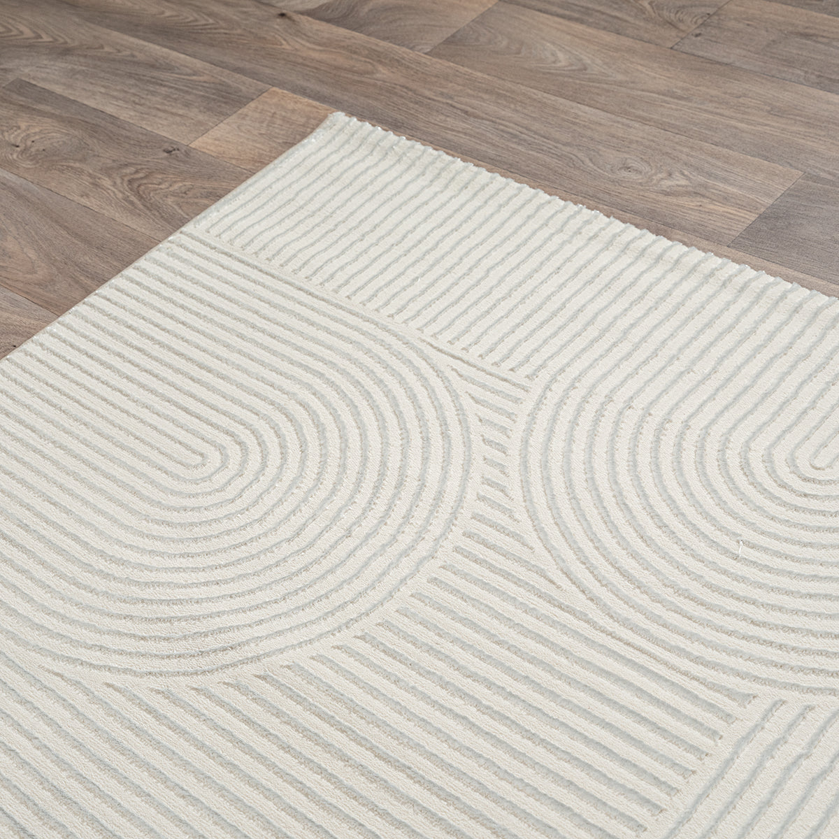Vloerkleed Studio Crème – Vervaagd Medaillon in Rustige Kleur – detail van de pool