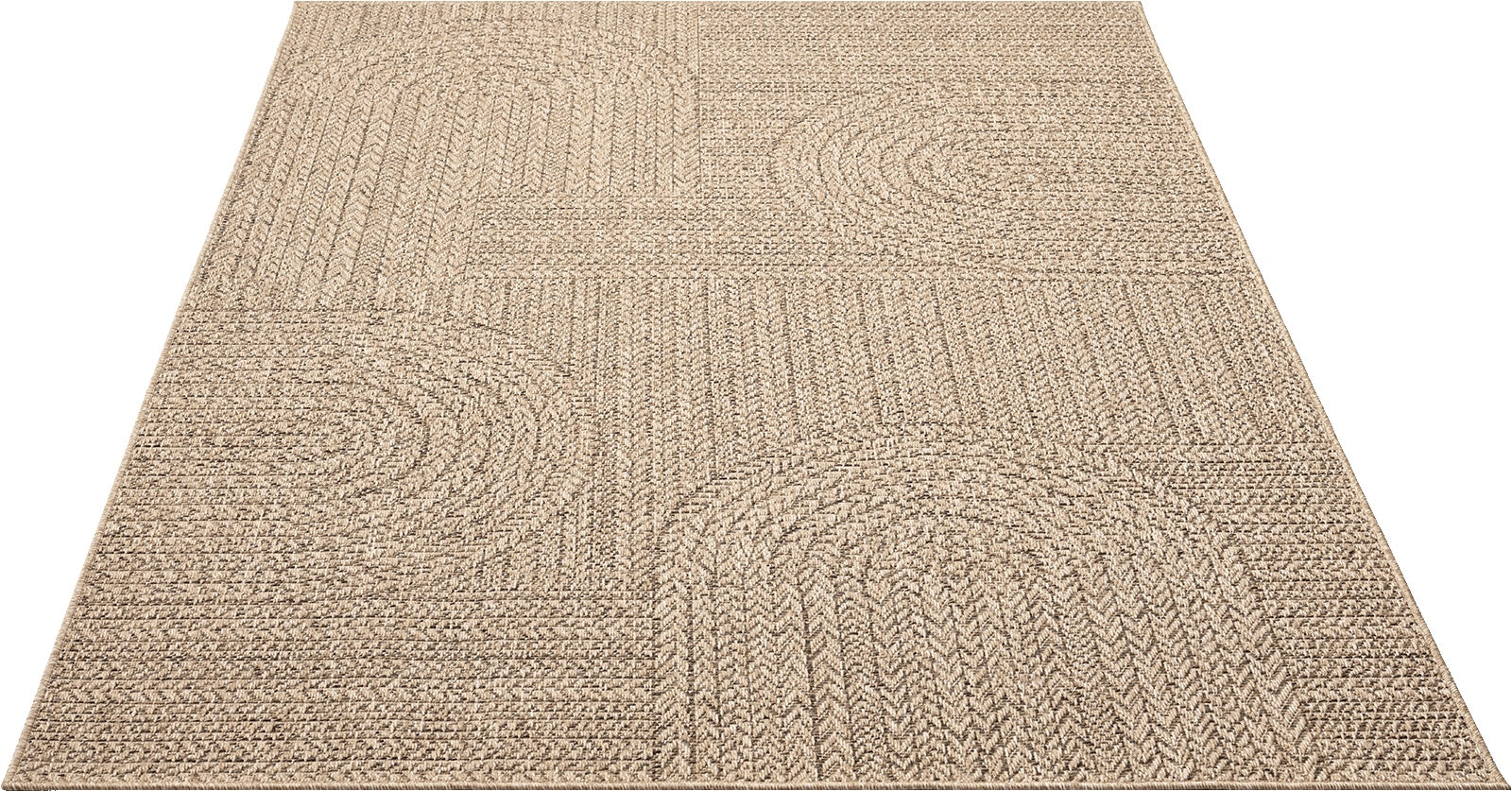 Vloerkleed Kenzy 5006 Naturel – Grote Maten tot 300x400 cm – sfeerimpressie in de woonkamer