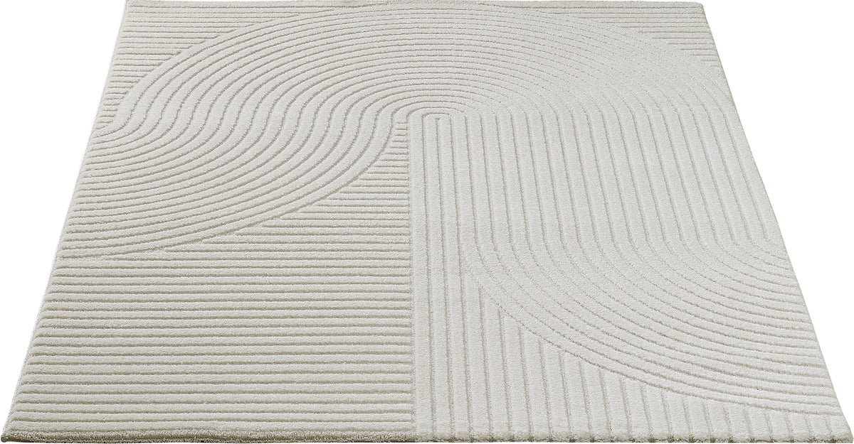 Vloerkleed Elio 2251 Crème – Laagpolig in acht maten tot 300x400 – detail van de crème pool