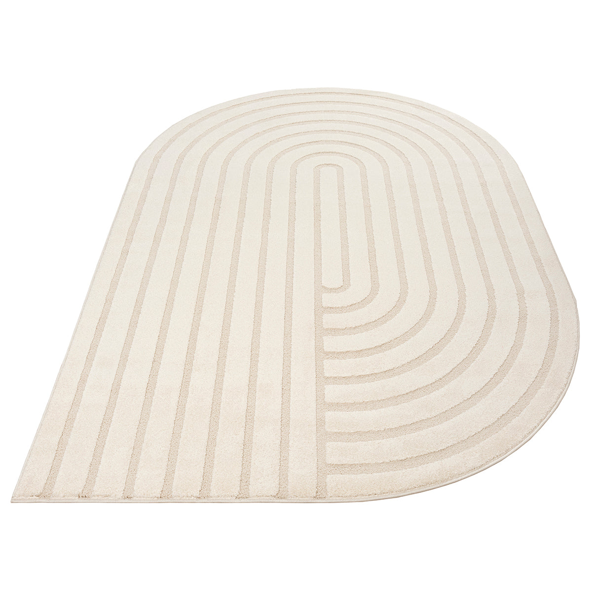 Vloerkleed Elio 2306 Crème – Laagpolig in twee ruime maten – detail van de crème pool