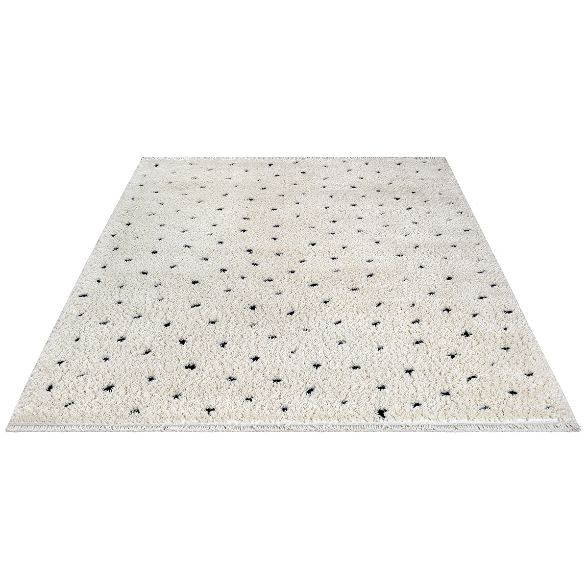 Vloerkleed Ideal Shaggy Crème 80406 – Hoogpolig op Jute Rugzijde – detail van de pool van dichtbij