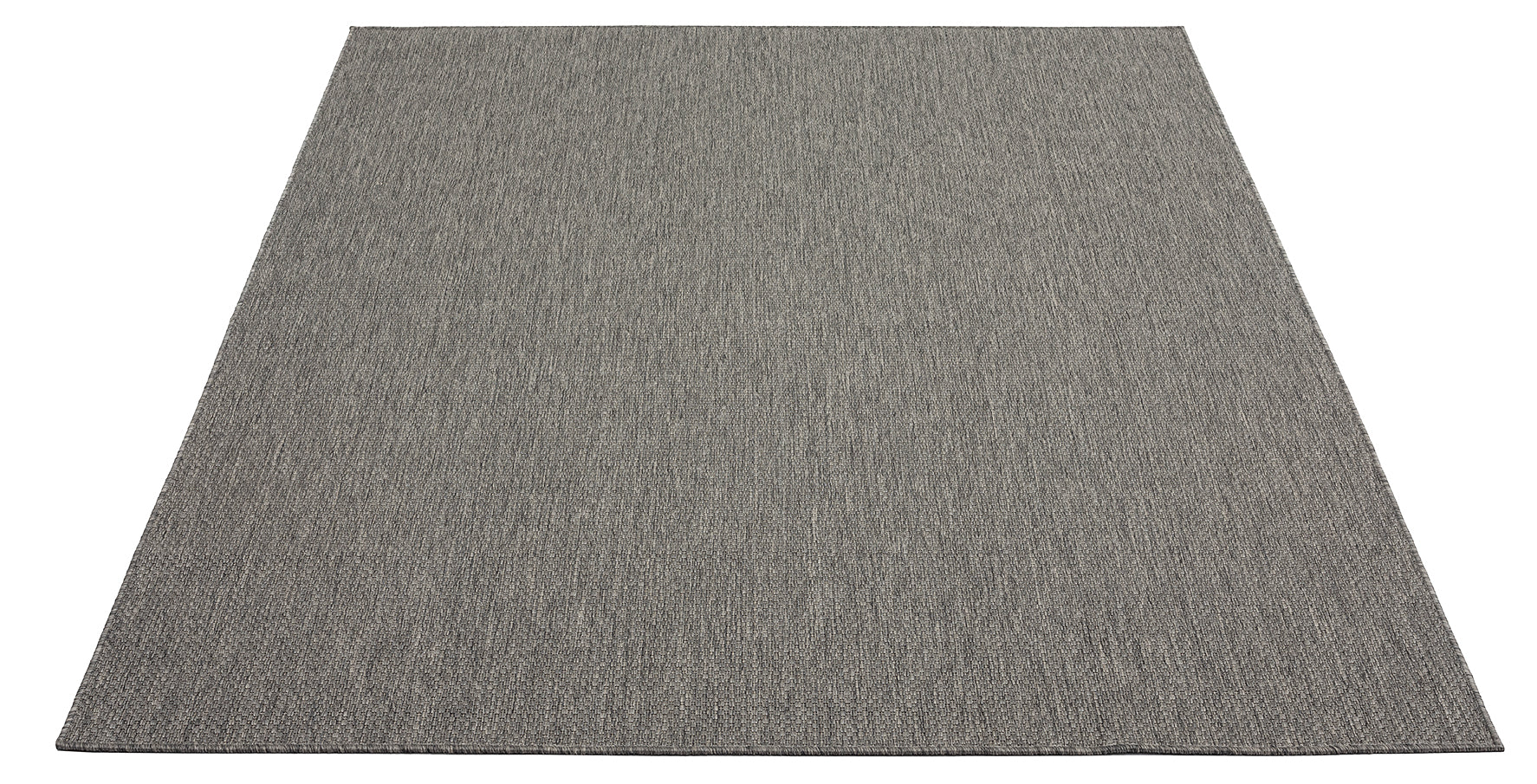 Vloerkleed Maestro Antraciet – Weerbestendig Buitenkleed tot 300x400 cm – sfeerimpressie op een loungeterras