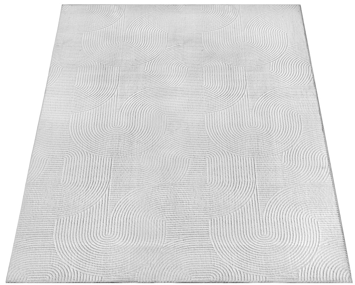 Vloerkleed Stilo 390 Gebroken Wit – Vlakke pool van 8 mm – detail van de pool
