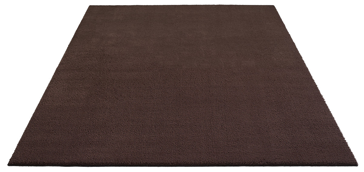 Vloerkleed Loft Washable Bruin – Wasbaar Vloerkleed in Warm Bruin tot 300x400 cm – close-up van de rand en de afwerking