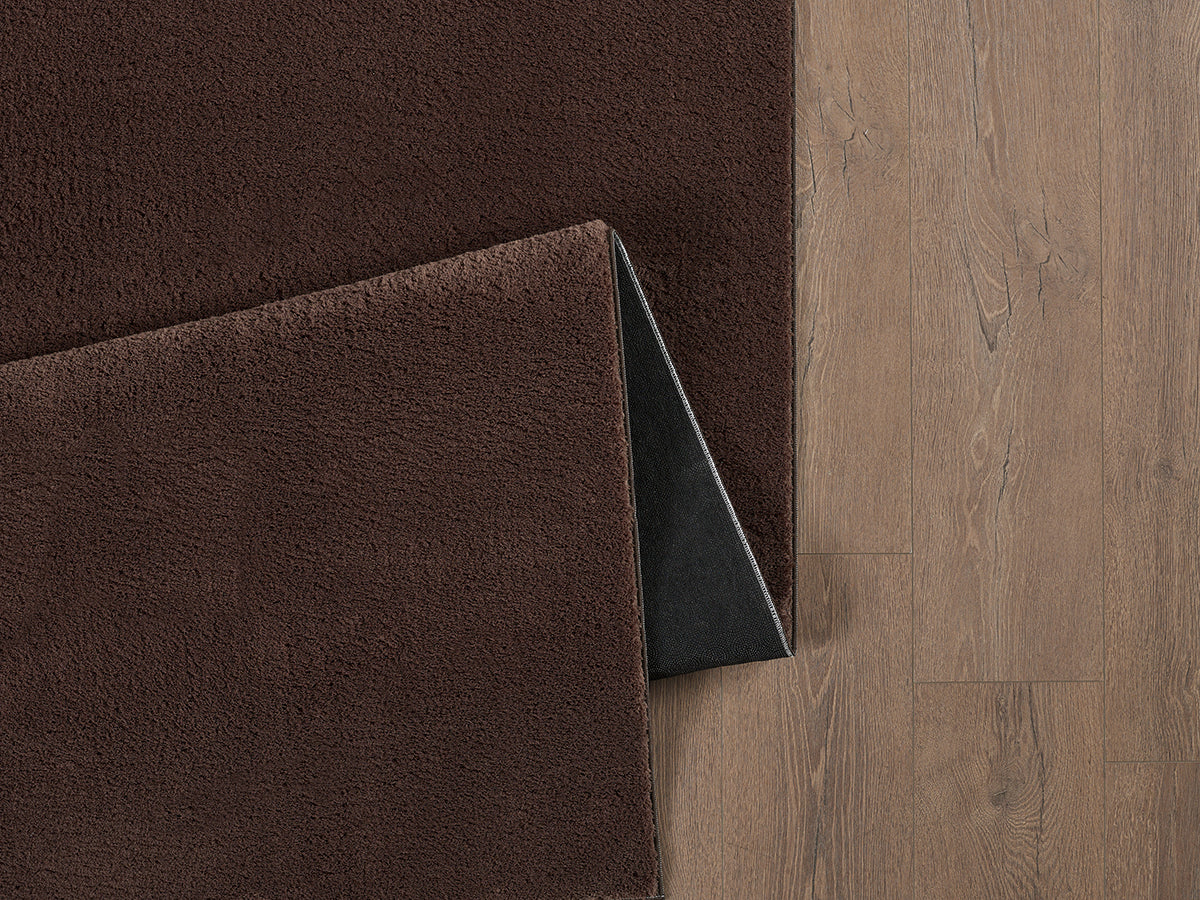 Vloerkleed Loft Washable Bruin – Wasbaar Vloerkleed in Warm Bruin tot 300x400 cm – sfeerimpressie in de woonkamer