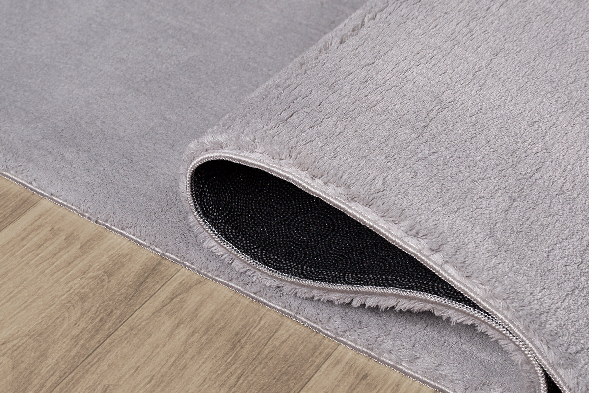 Vloerkleed Loft Washable Grijs – Wasbaar Vloerkleed in Rond, Ovaal en Vierkant – sfeerimpressie in de woonkamer