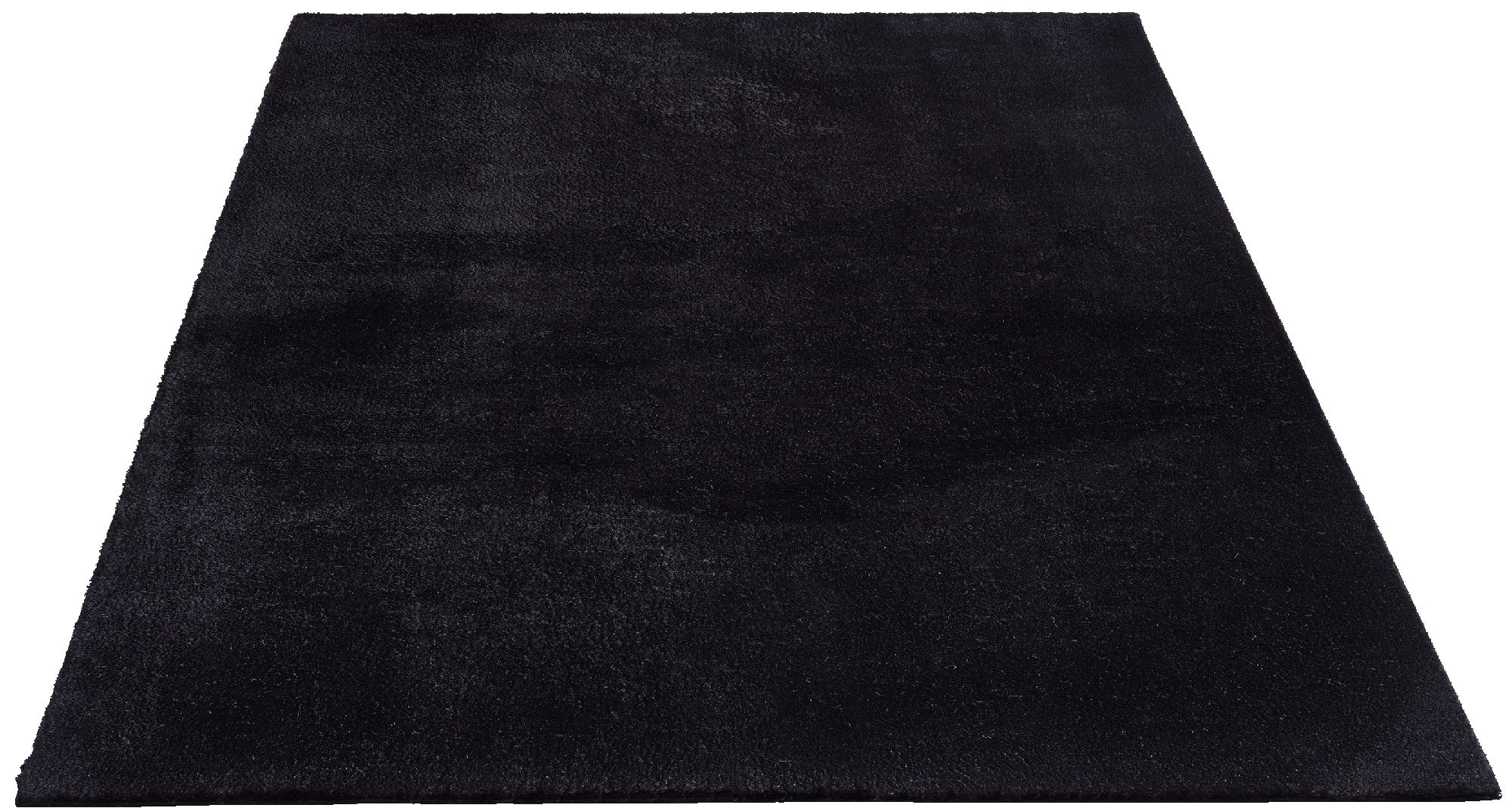 Vloerkleed Loft Washable Zwart – Wasbaar Vloerkleed in Diep Zwart – Action Back rugzijde van dichtbij