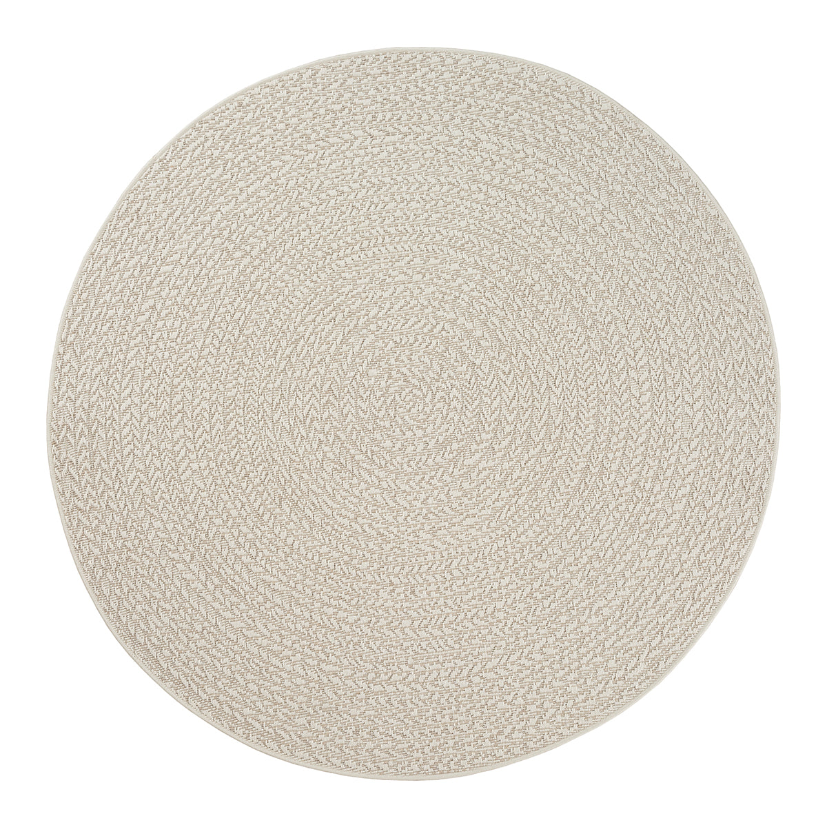 Vloerkleed Kenzy 5004 Crème – Ook in Ronde Maten tot 160 cm – ronde maat van bovenaf