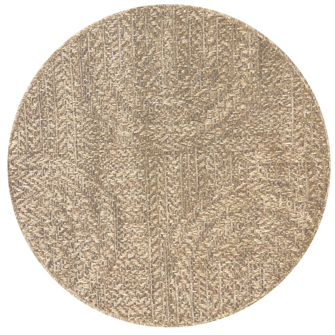 Vloerkleed Kenzy 5006 Naturel – Grote Maten tot 300x400 cm – detail van de geweven naturel tint