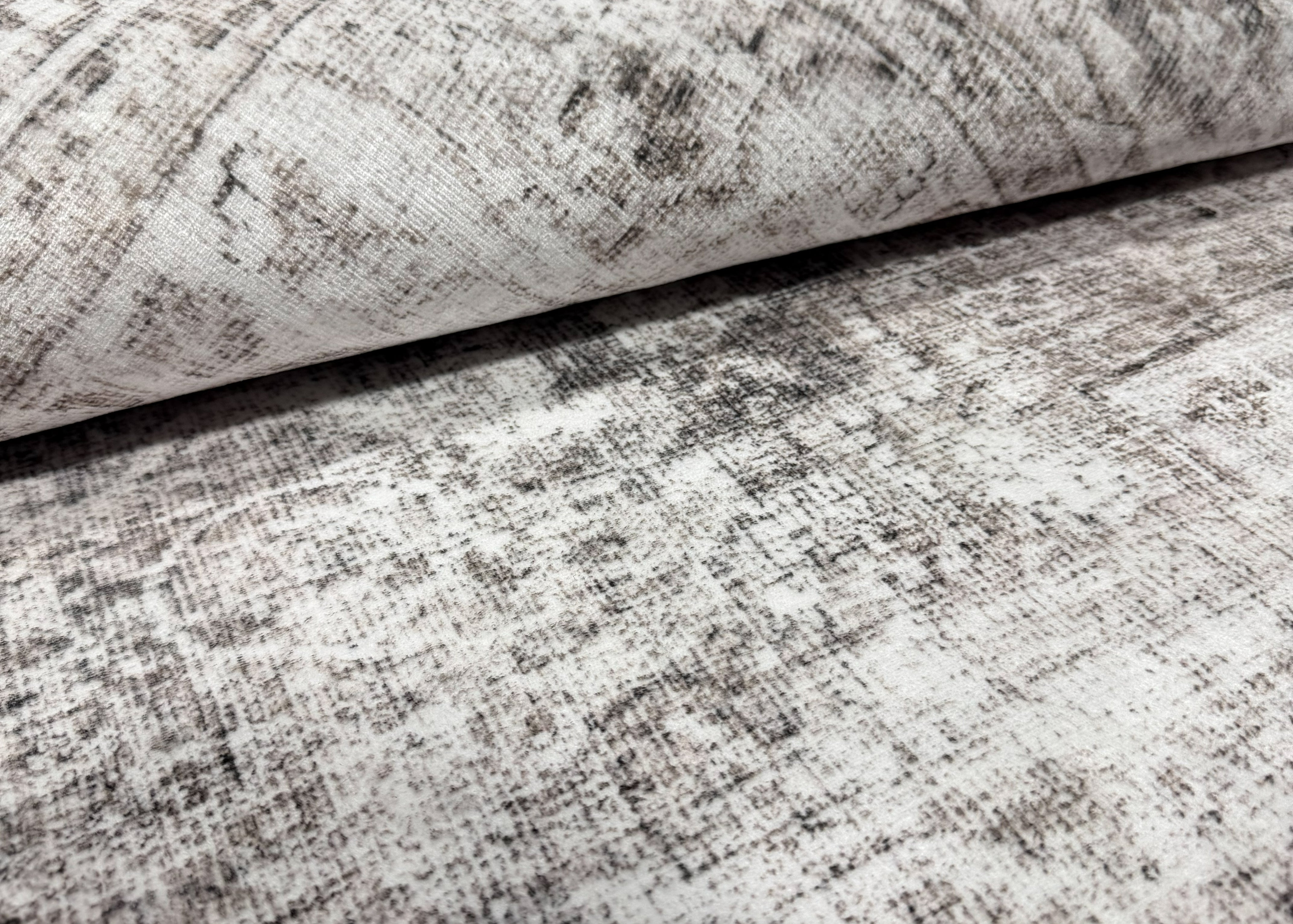 Vloerkleed Aria 3201 Beige – Vlakke Pool van 3 mm – detail van de vilten rugzijde