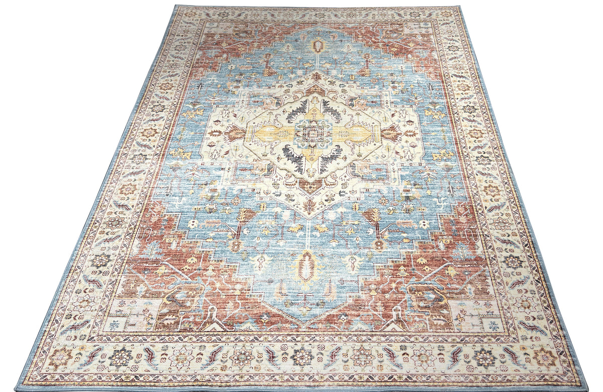 Vloerkleed Aria 3204 Multicolour – Kleurrijk en Laagpolig – sfeerimpressie in de woonkamer