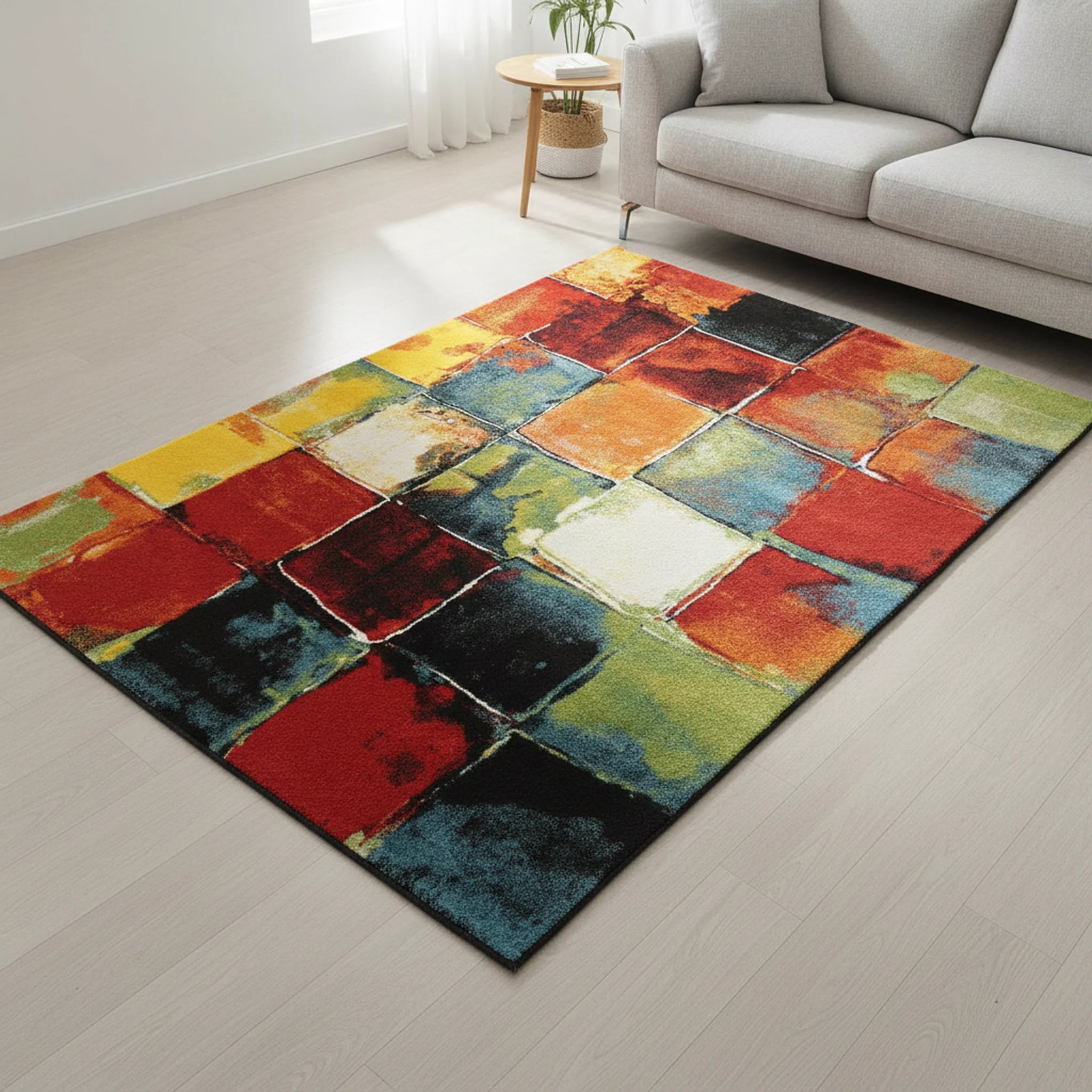 Vloerkleed Belis Multi – Laagpolig Modern - Sfeerbeeld