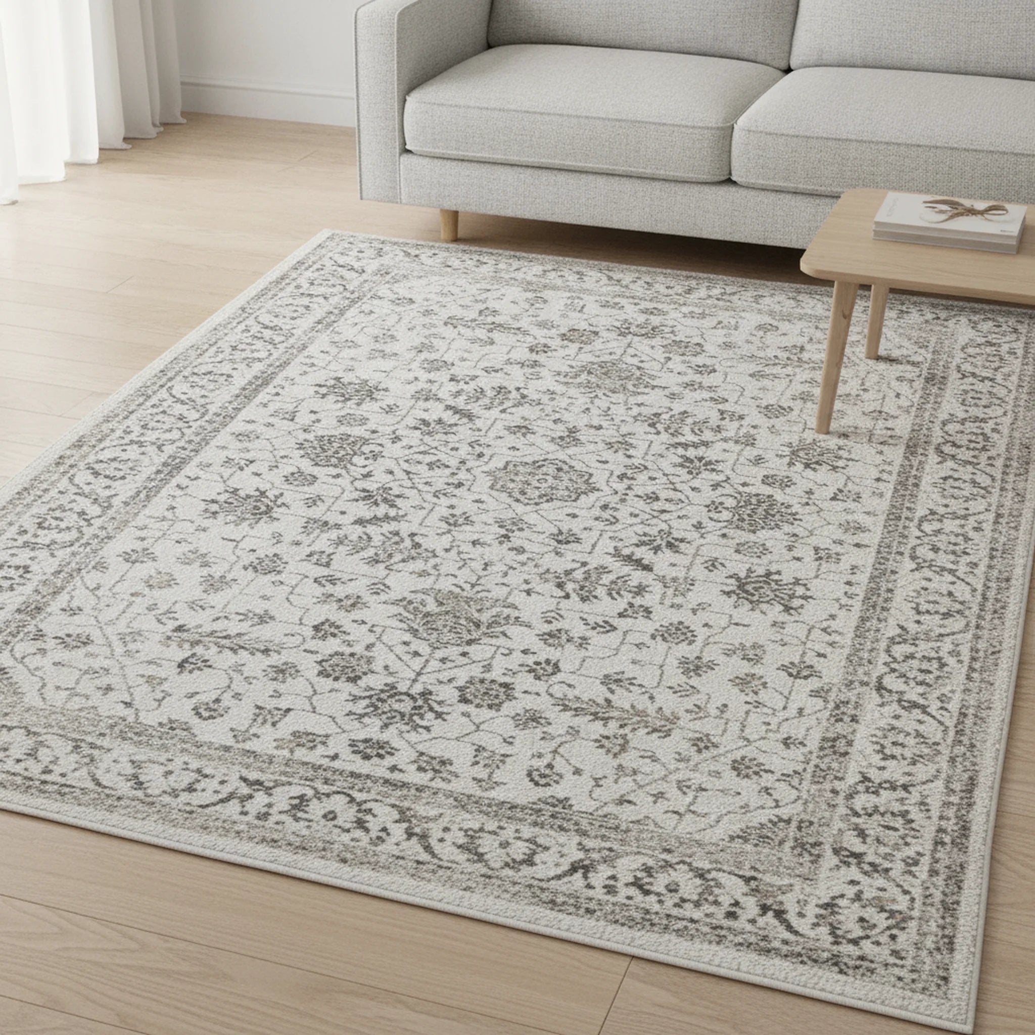 Karpet24 Creation - Luxe Crème Vloerkleed met Oosterse Stijl - Sfeerbeeld
