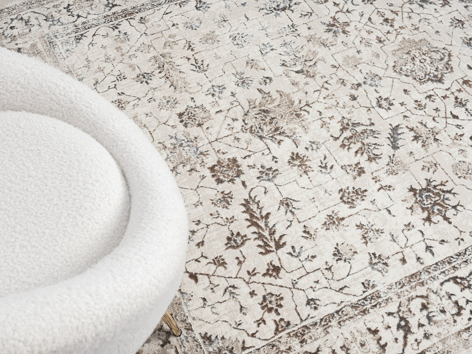 Karpet24 Creation - Luxe Crème Vloerkleed met Oosterse Stijl - Detail