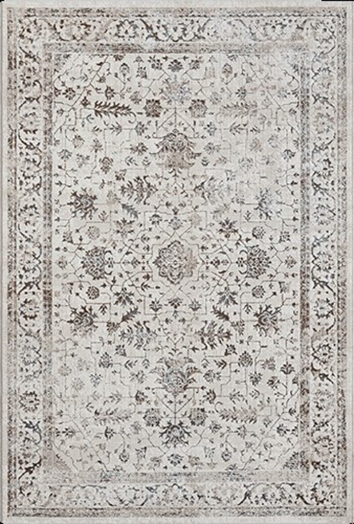 Karpet24 Creation - Luxe Crème Vloerkleed met Oosterse Stijl — detail weefsel