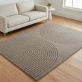 Karpet24 Eclipse – Modern low-pile rug, geometric pattern in brown