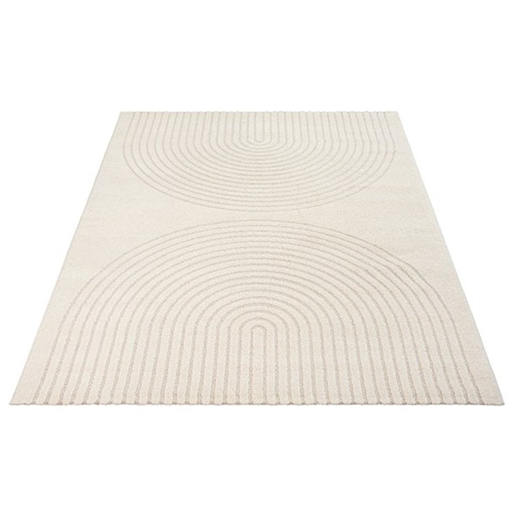 Karpet24 Eclipse – Modern laagpolig vloerkleed, geometrisch patroon in cream - Vooraanzicht