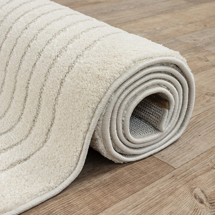 Karpet24 Eclipse – Modern laagpolig vloerkleed, geometrisch patroon in cream — bovenaanzicht