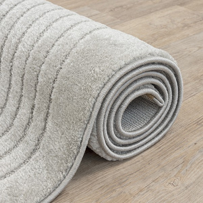 Karpet24 Eclipse – Modern laagpolig vloerkleed, geometrisch patroon in grijs - Vooraanzicht
