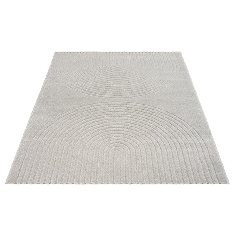 Karpet24 Eclipse – Modern laagpolig vloerkleed, geometrisch patroon in grijs — sfeerbeeld in interieur