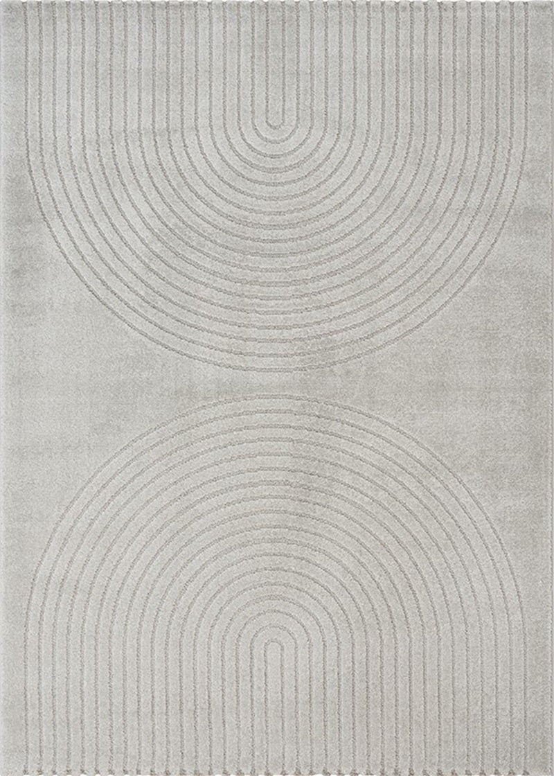 Karpet24 Eclipse – Modern laagpolig vloerkleed, geometrisch patroon in grijs — detail weefsel