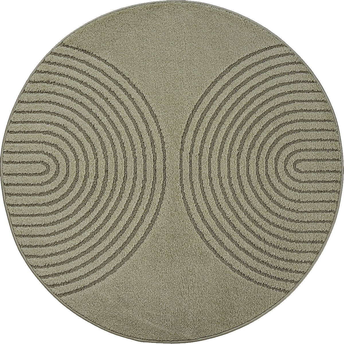 Karpet24 Eclipse – Modern laagpolig vloerkleed, geometrisch patroon in groen - Vooraanzicht