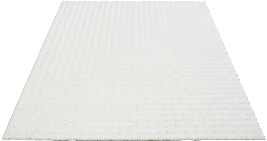 Karpet24 Flow – Knuffelig Bubbeltapijt, Wasbaar & Antislip, Zacht en Onderhoudsvriendelijk, Cream - Vooraanzicht