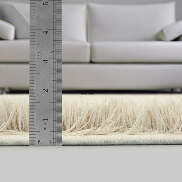 Karpet24 Fluffy Shaggy - Zacht Hoogpolig Vloerkleed, Onderhoudsarm, Beige - Vooraanzicht