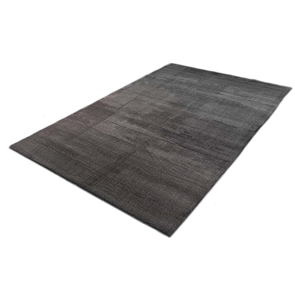 Karpet24 Loft – Luxe, Fluweelzacht Effen Vloerkleed in Antraciet, Modern & Stijlvol - Vooraanzicht