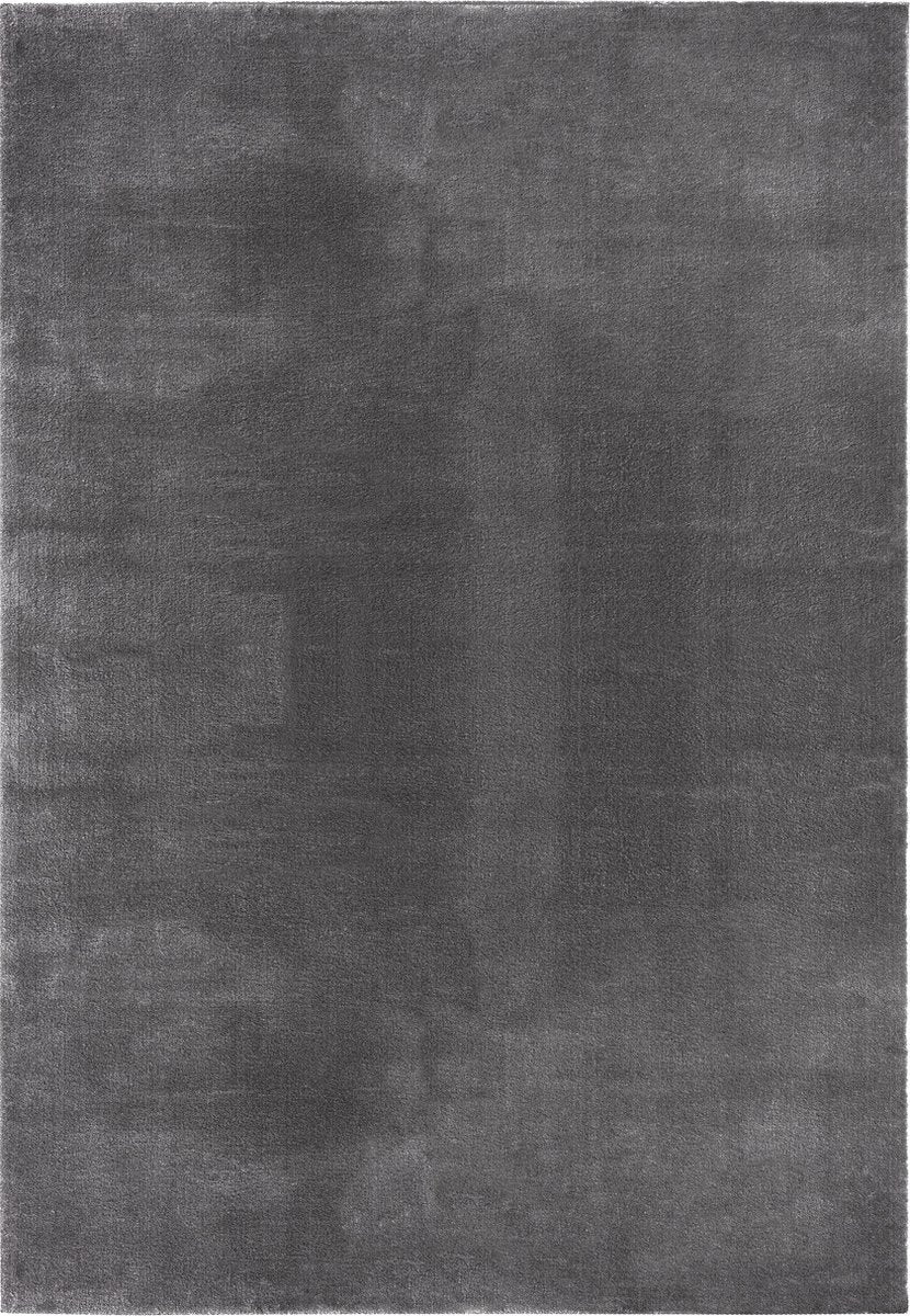 Karpet24 Loft – Luxe, Fluweelzacht Effen Vloerkleed in Antraciet, Modern & Stijlvol — sfeerbeeld in interieur